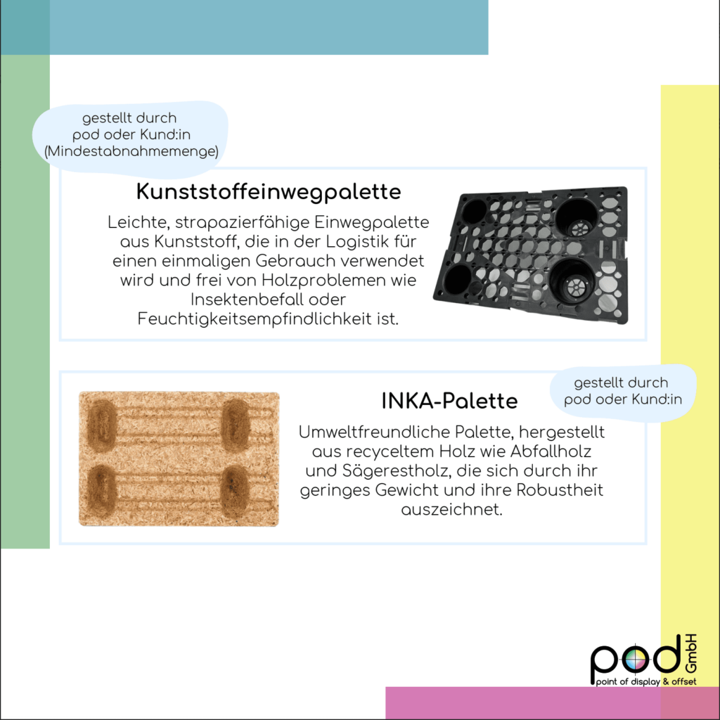 Palette Inka Palettenarten - ein Überblick | pod GmbH - point of display